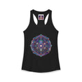 Women's Ideal Racerback Tank, cosmic mandala burning man hippie style