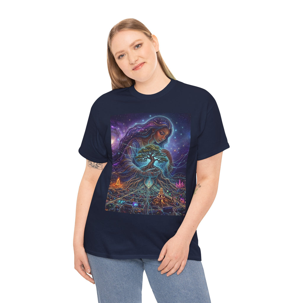 Mother Earth Tree of Life T-Shirt | Spiritual Cosmic Goddess Tee