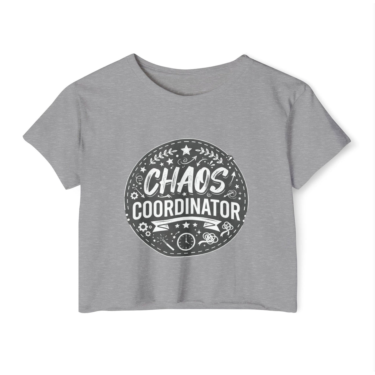 Chaos Coordinator Crop Top | Festival boho graphic tee, music festival style