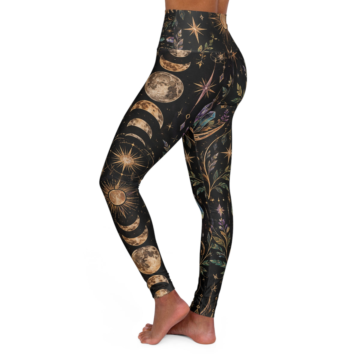 Celestial Crystal Lotus Leggings | Yoga Leggings