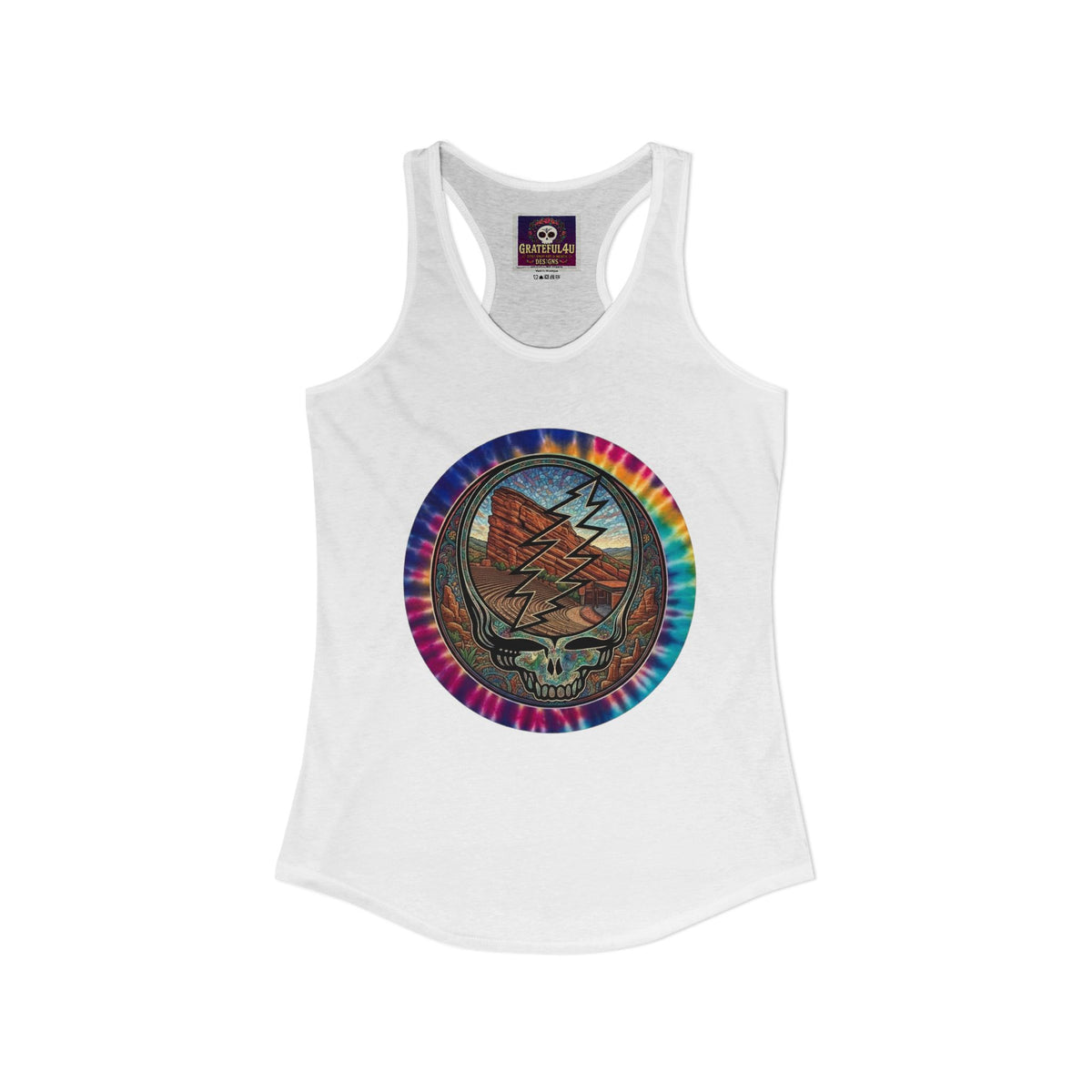 Deadhead Red Rocks Amphitheater Women's Ideal Racerback Tank, gift for her, deadhead, sister, mom, mother