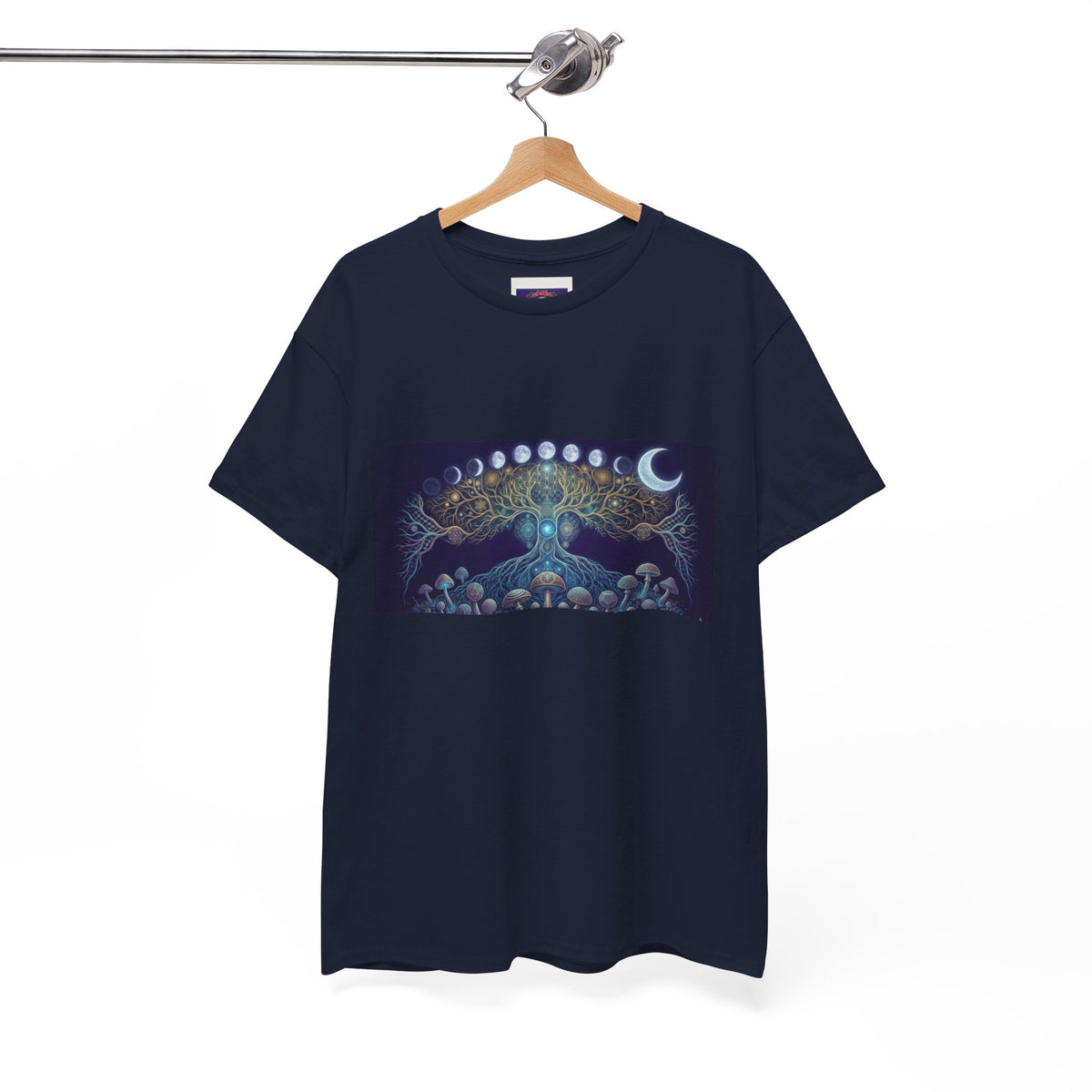 Moon Phases Mushroom Tree T-Shirt | Psychedelic Lunar Forest Tee, Deadhead Gift , Burning Man Apparel