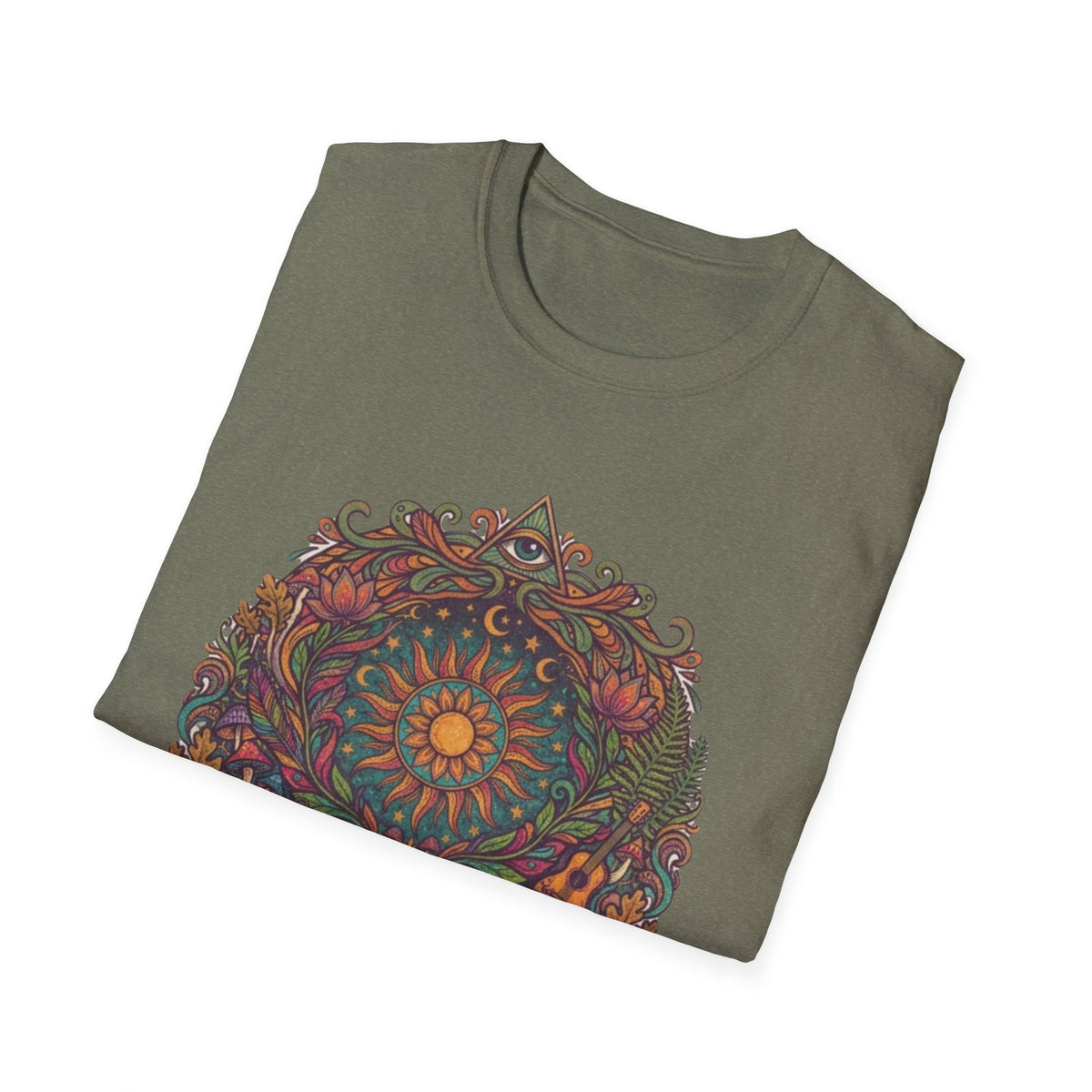 Floral Mandala Dreamcatcher T-Shirt | Boho Sunburst Psychedelic Tee