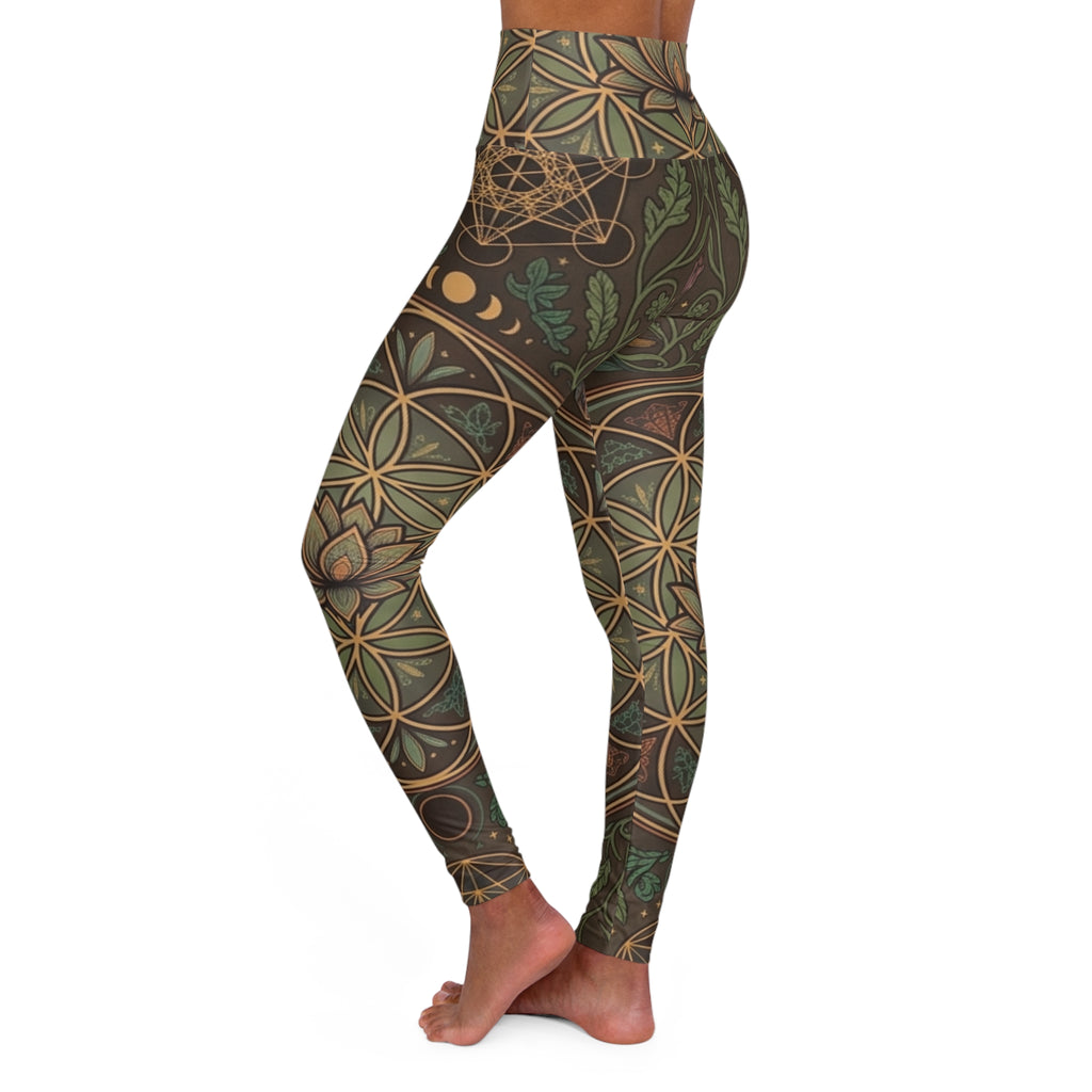 Floral Geometric Mandala Leggings