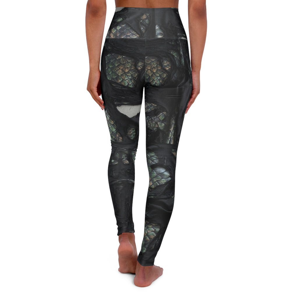 Dark Abstract Marble Pattern Leggings, Burning Man Festival Leggings, Halloween, Steampunk, Apocalypse, Deadhead