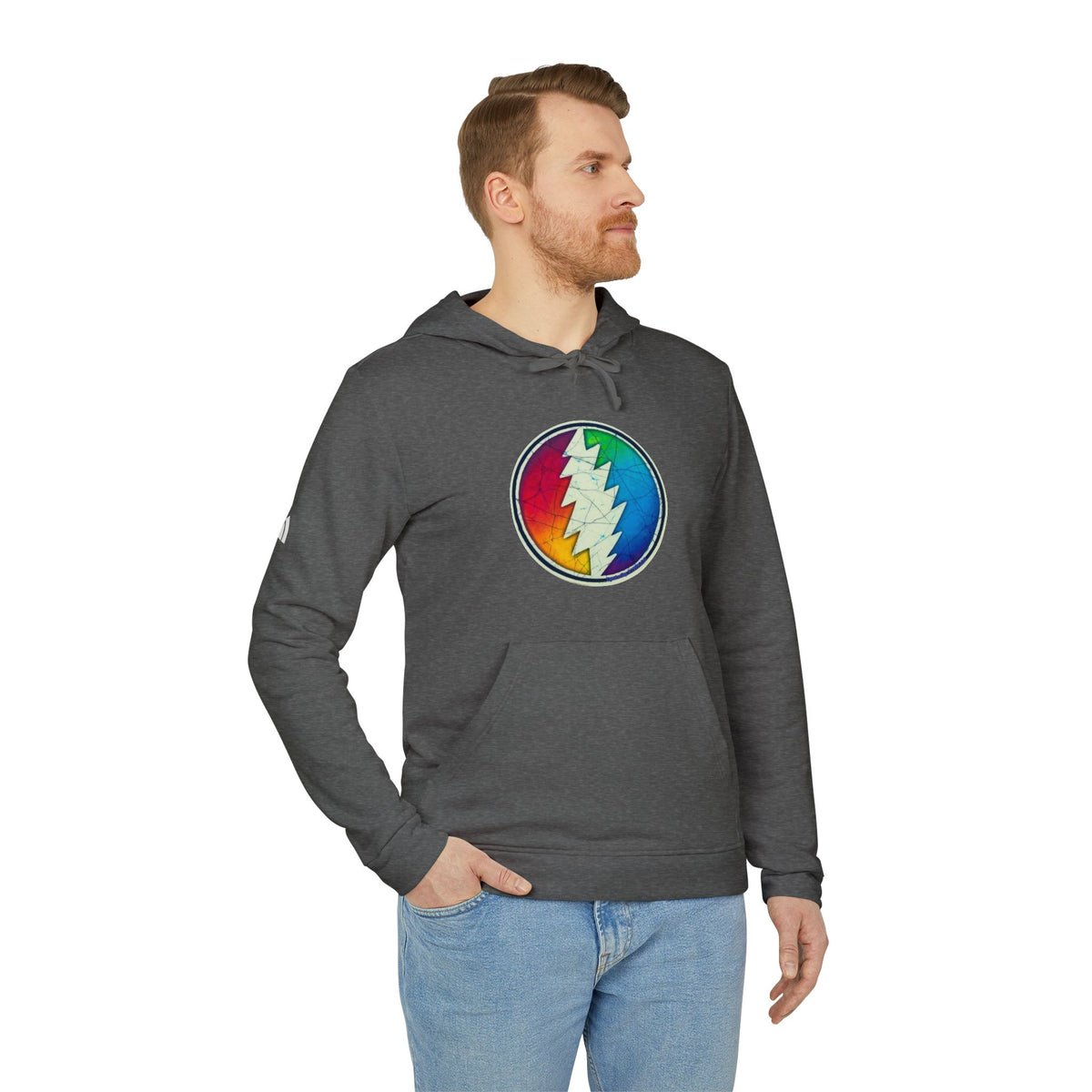 Rainbow Lightning Bolt hoodie | Grateful Dead inspired sweatshirt, gift for a deadhead