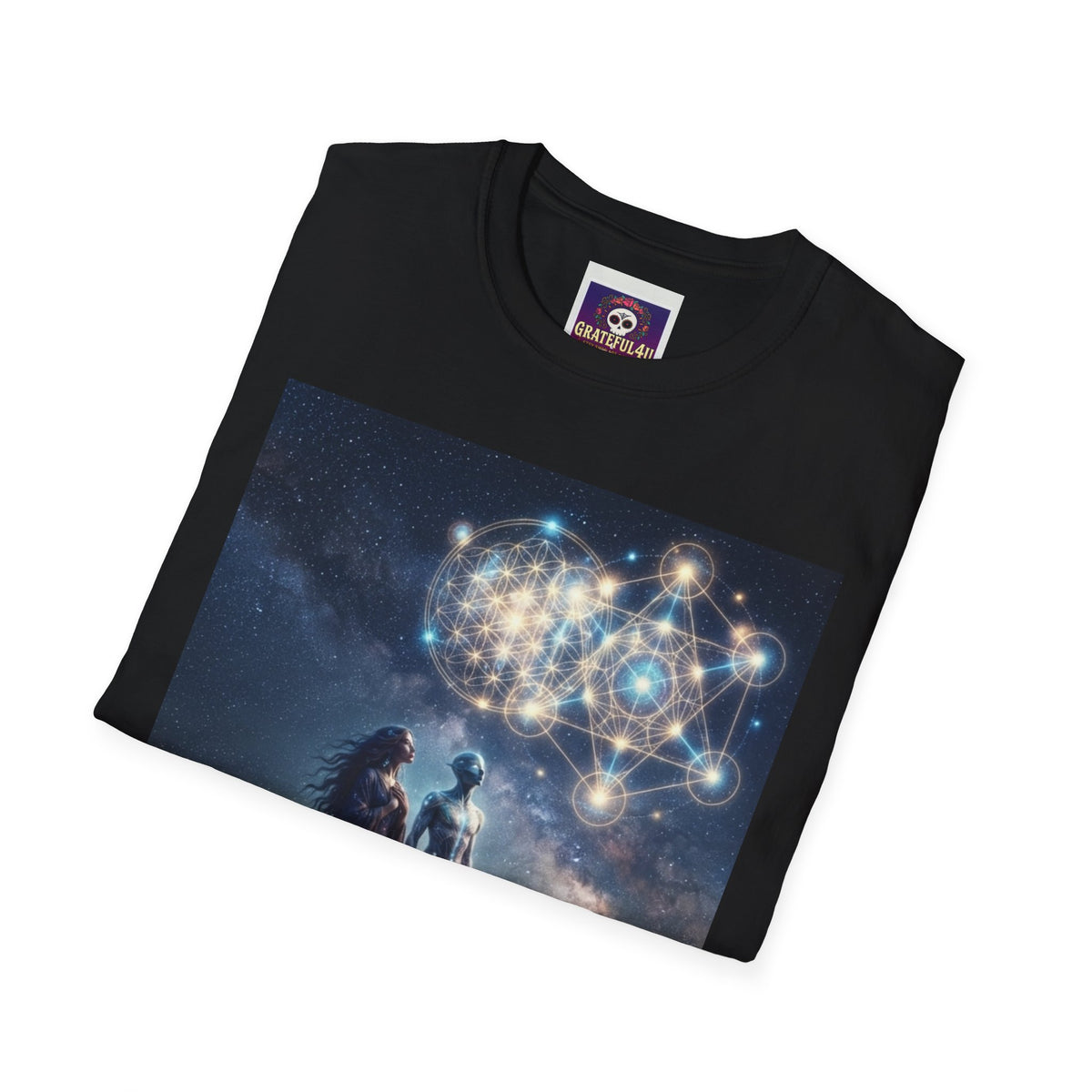 Starry Visionaries cosmic geometry T-Shirt | spiritual, metaphysical art