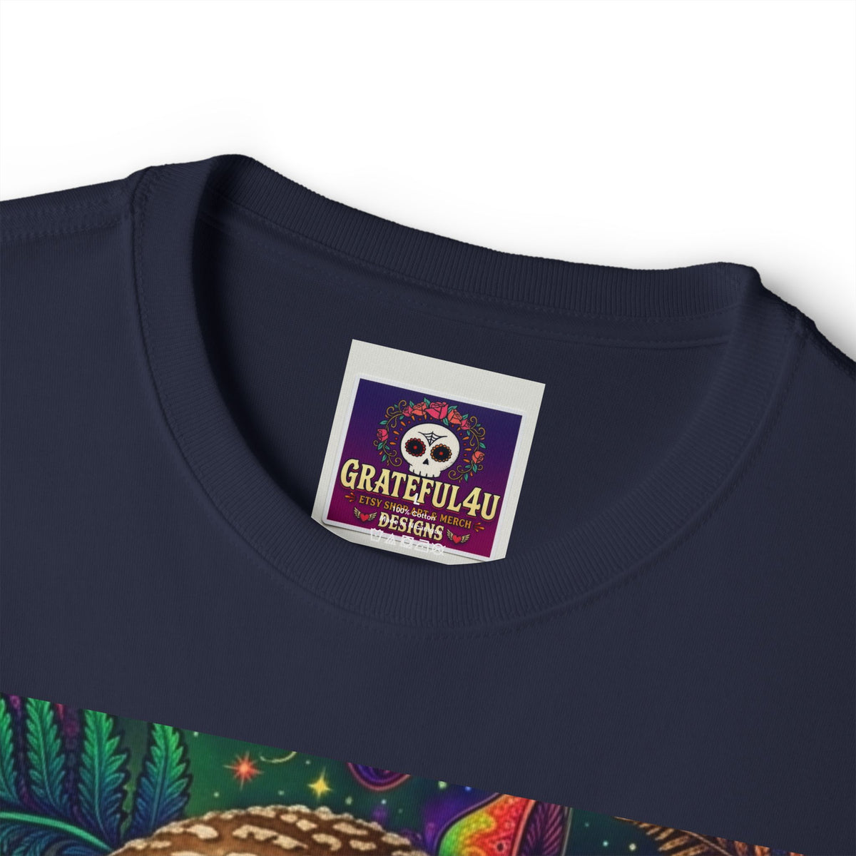 Psychedelic Mushroom Illustration Tee | Colorful Fungi Graphic Shirt
