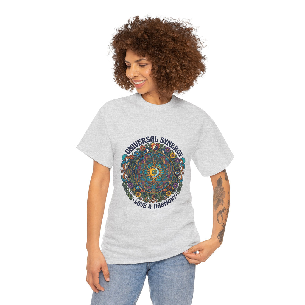 Universal Synergy Mandala T-Shirt | Love & Harmony Graphic Tee