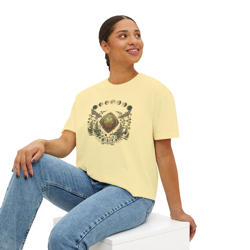Moon Phases Mandala Tee | Forest, Dreamcatcher, Boho Nature
