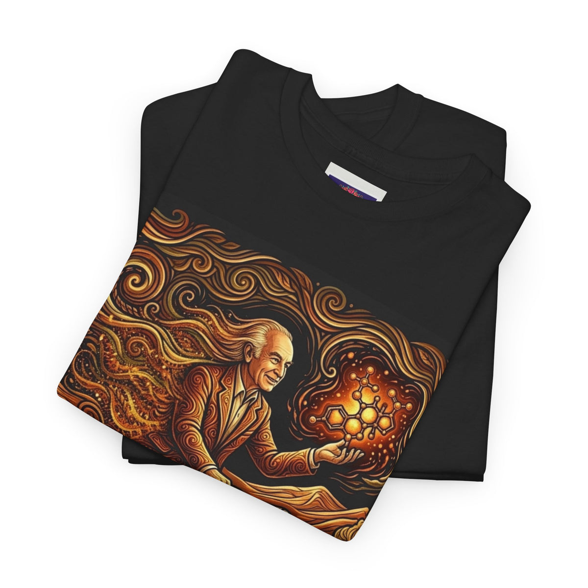 Albert Hoffman Bicycle holding Glowing Orb T-Shirt | Vintage Fantasy Art