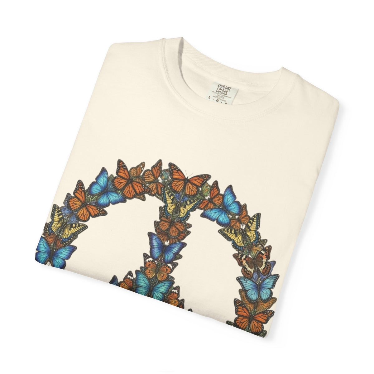 Butterfly Peace Sign T-Shirt | Floral Peace Symbol Tee