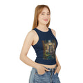 Mystic Owl Forest Artwork Tank Top | Spiritual Nature Illustration