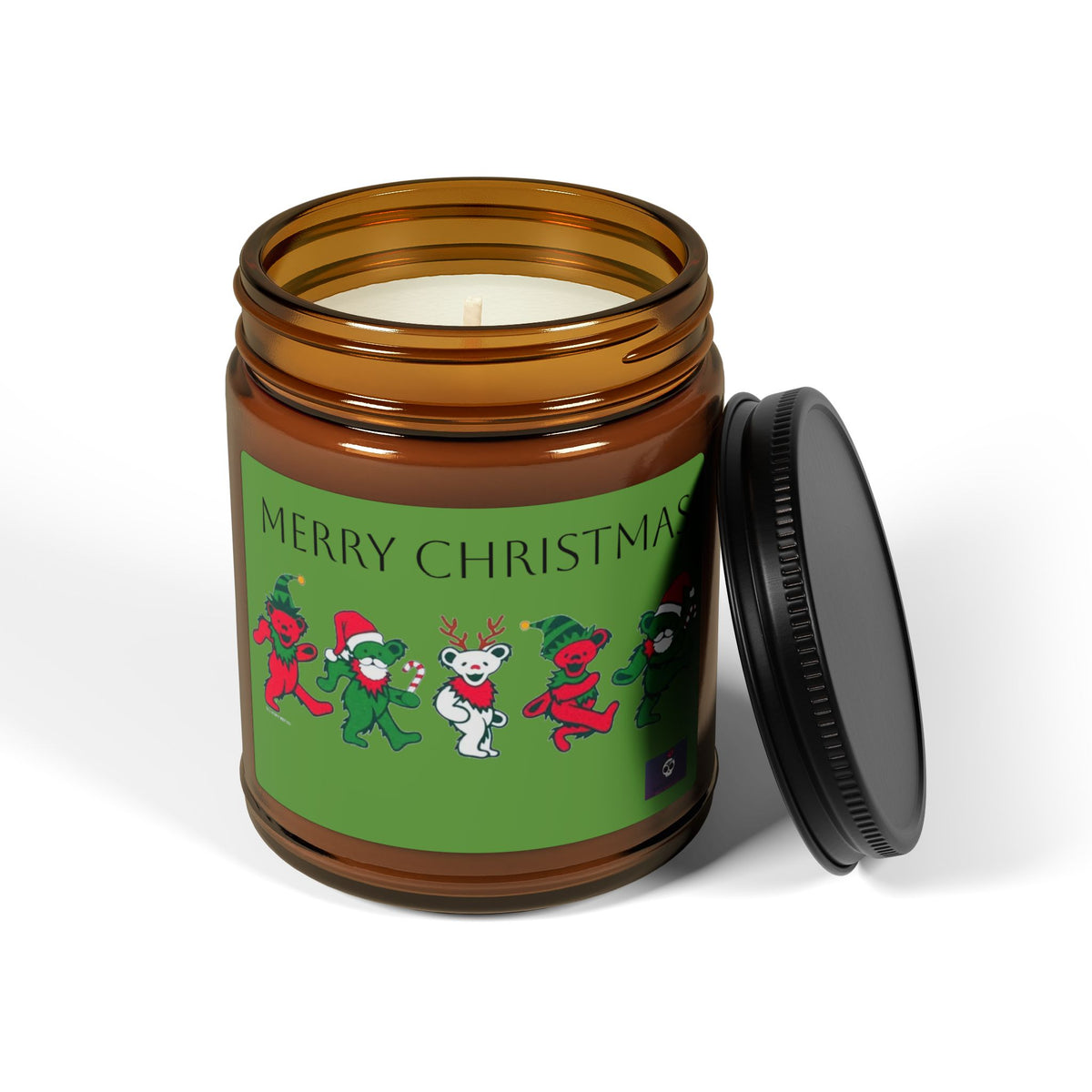 Deadhead  Christmas Scented Soy Candle (Multi-Size, Amber Jar)