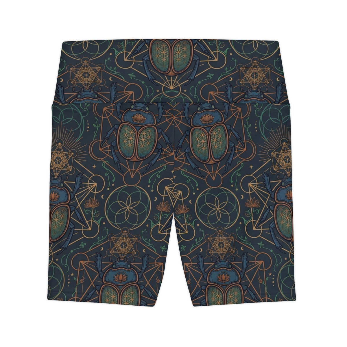 Geometric Scarab Pattern Shorts | Mystic Symmetry Workout Shorts