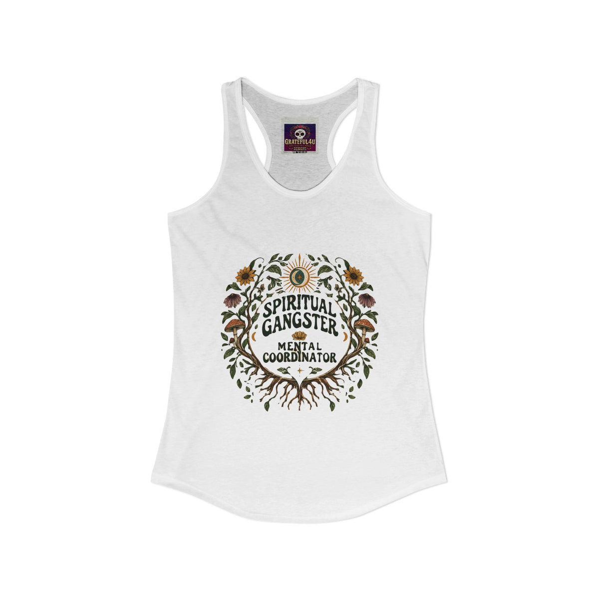 Spiritual Gangster Racetrack Tank – Women’s Mindful Activewear Graphic Tank Top