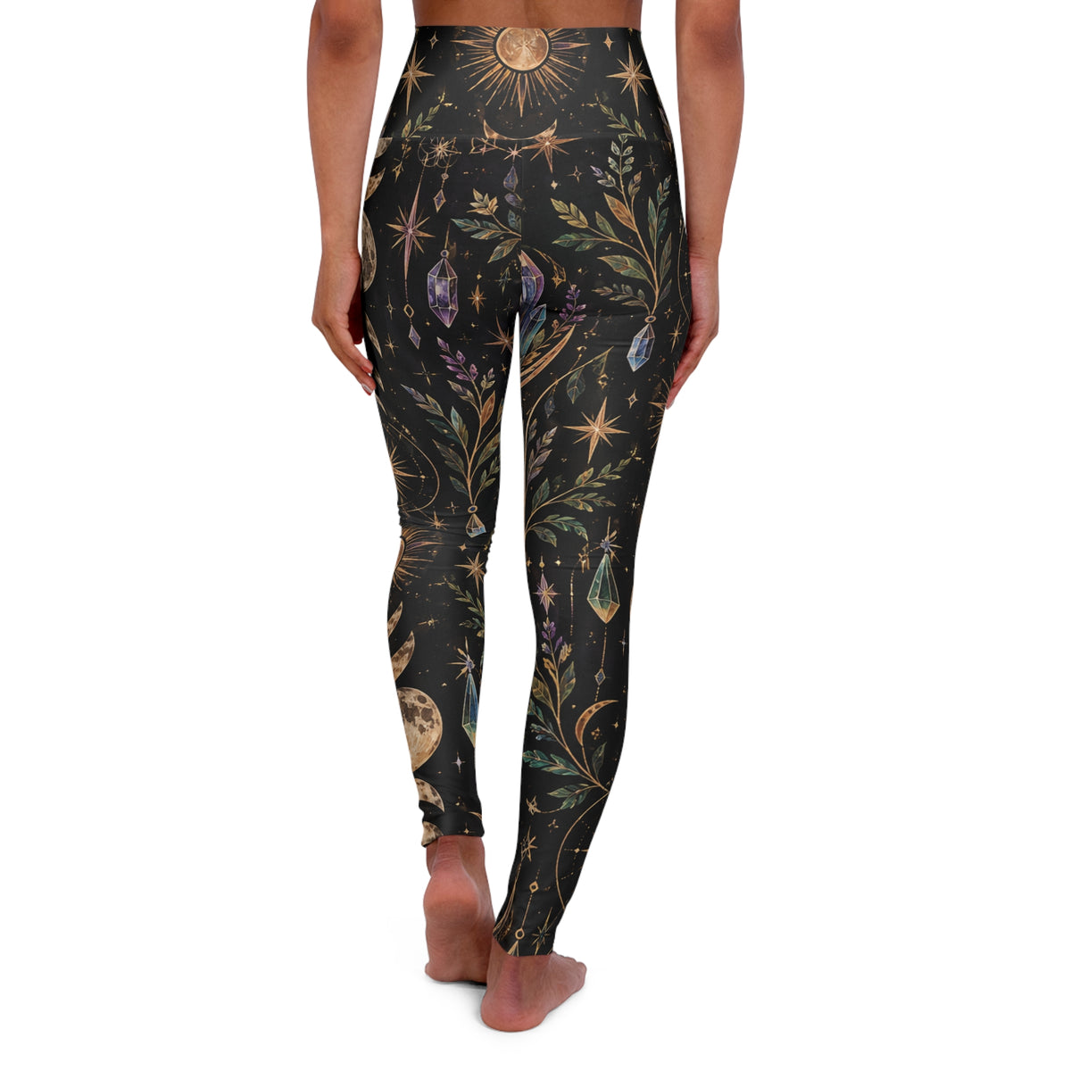 Celestial Crystal Lotus Leggings | Yoga Leggings