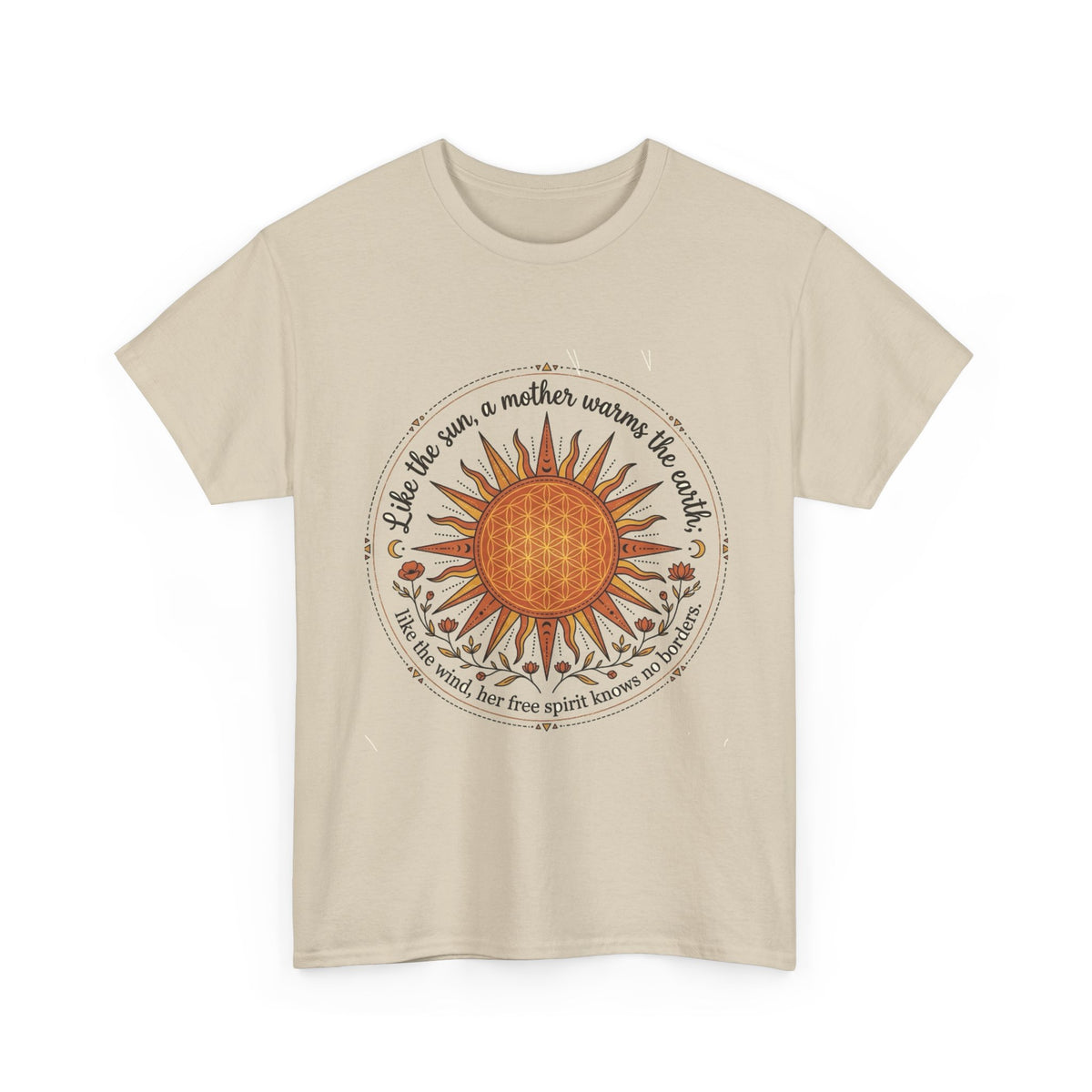 Sunflower Mandala Tee | Sunburst Floral Graphic Shirt