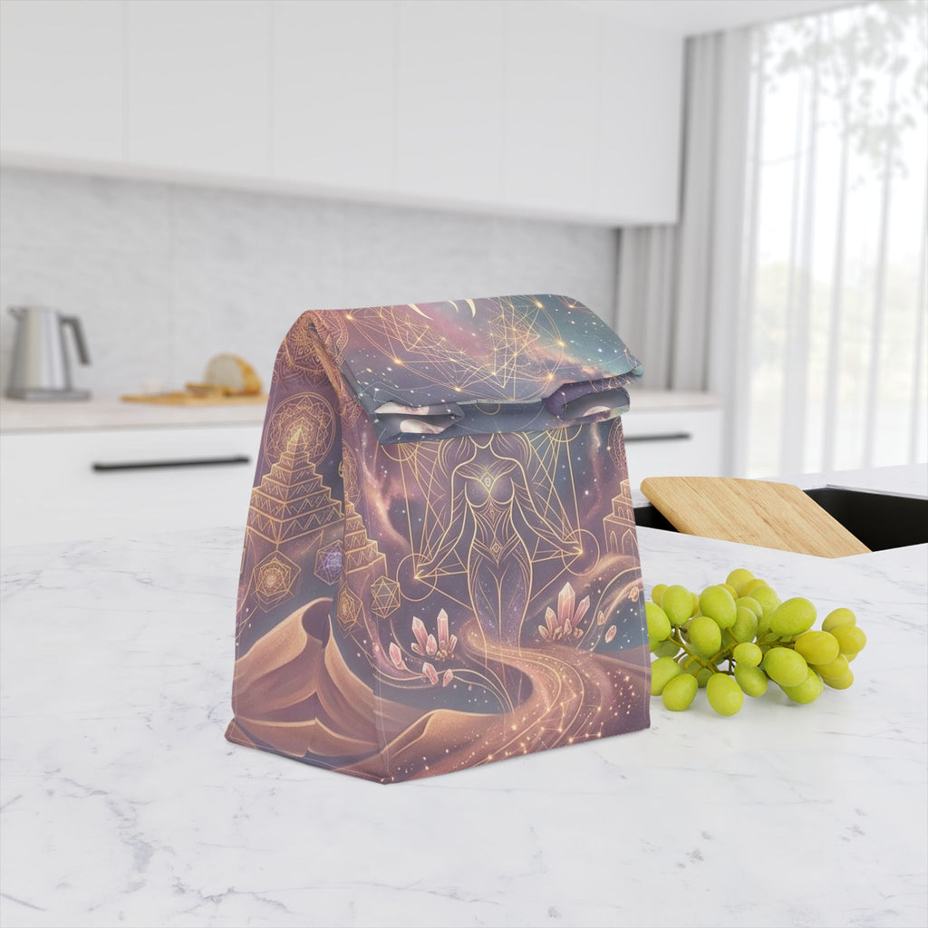 Goddess Moon Mystic Illustration Lunch Bag | Spiritual Celestial Art