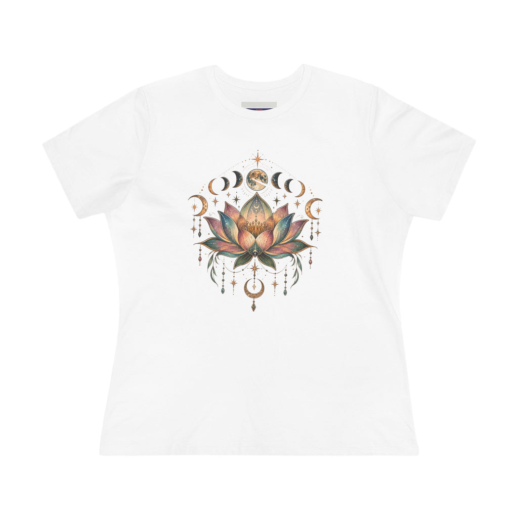 Lotus Moon Phases Tee | Floral Mandala T-Shirt, Boho, Yoga tee, Meditation top, Gift for her, Deadhead, Divine Goddess, Burning man