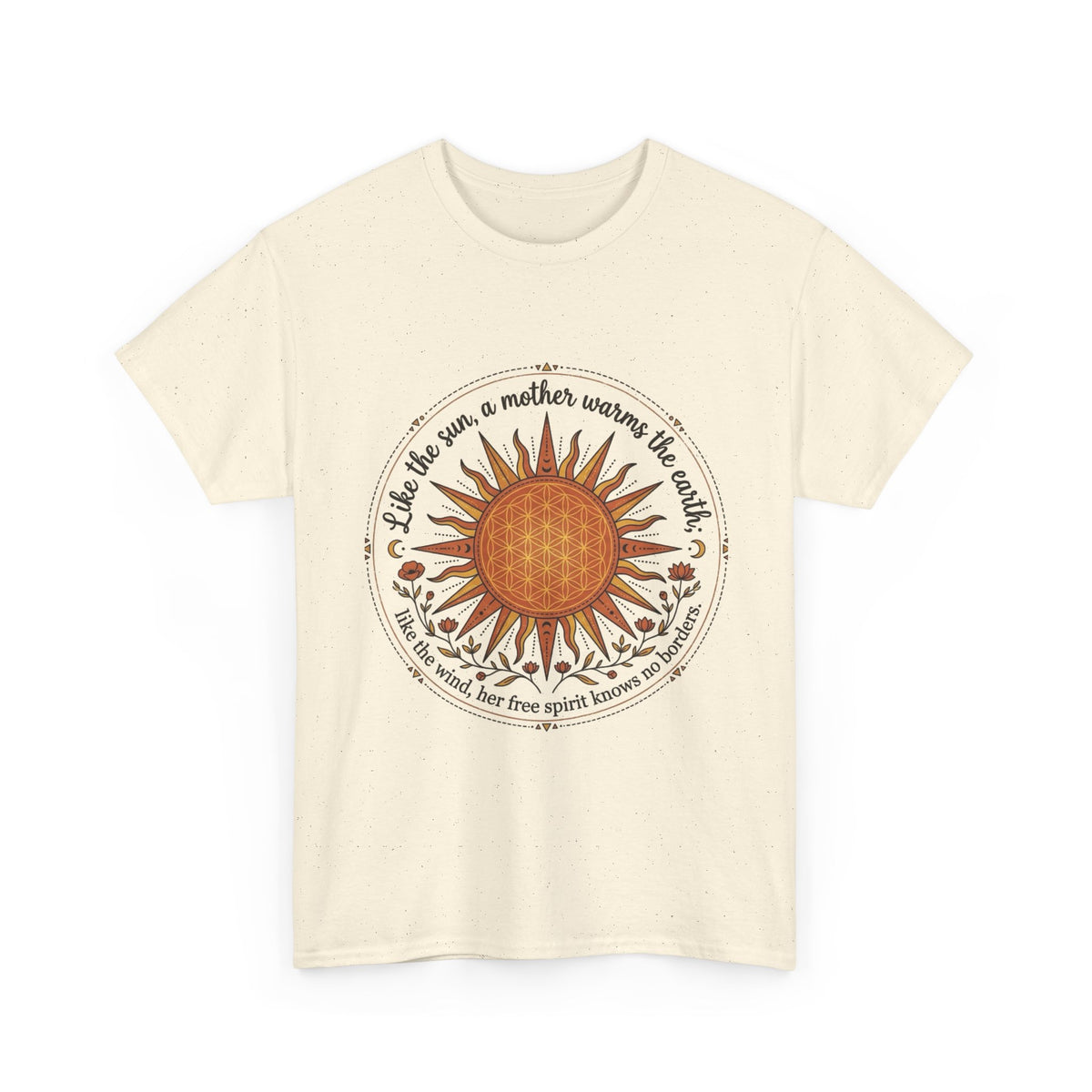 Sunflower Mandala Tee | Sunburst Floral Graphic Shirt