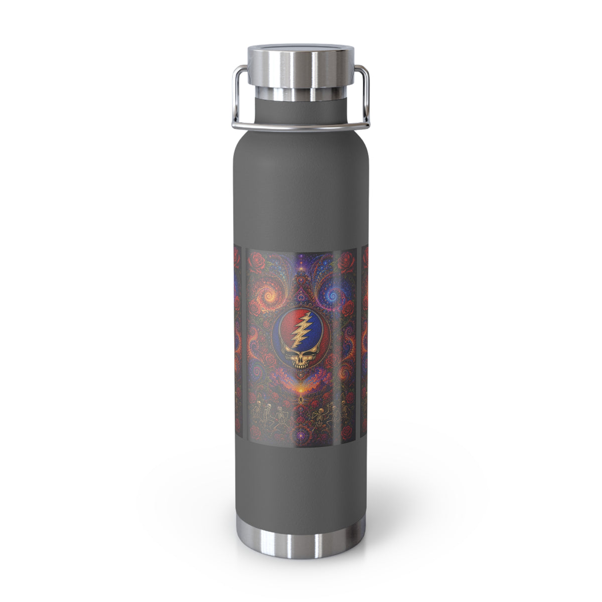 Psychedelic Grateful Dead Stealie Water Bottle, Vacuum Insulated Bottle