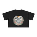 Recovery Is Progress Crop Tee | Floral Laurel Design, Inspirational Quote