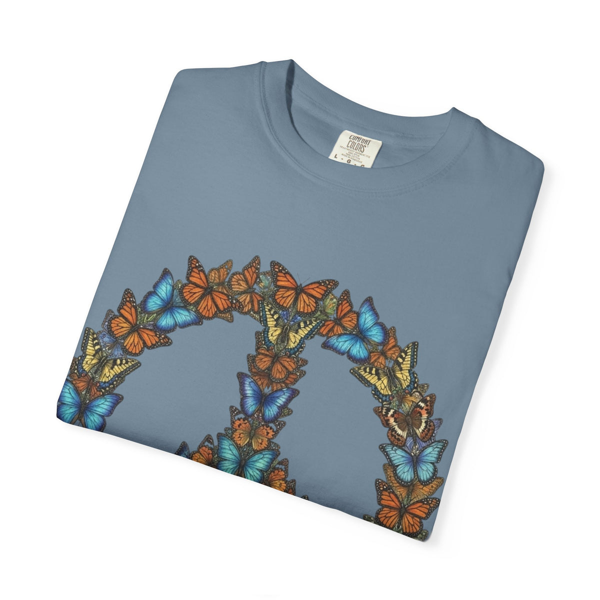 Butterfly Peace Sign T-Shirt | Floral Peace Symbol Tee