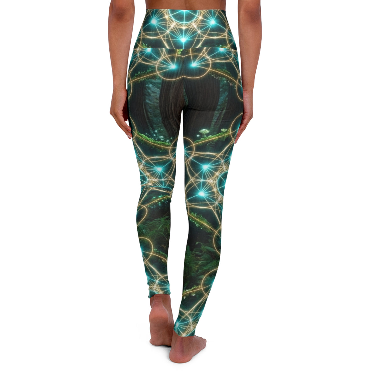 Sacred Geometry Glow leggings | High Waisted Yoga Leggings