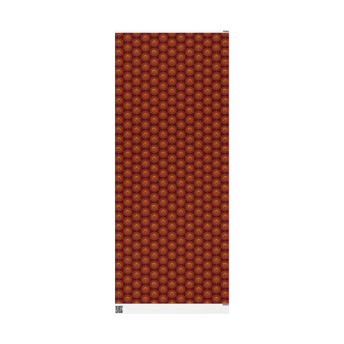 Autumn Floral Mandala Wrapping Papers | Burgundy Lotus Gift Wrap
