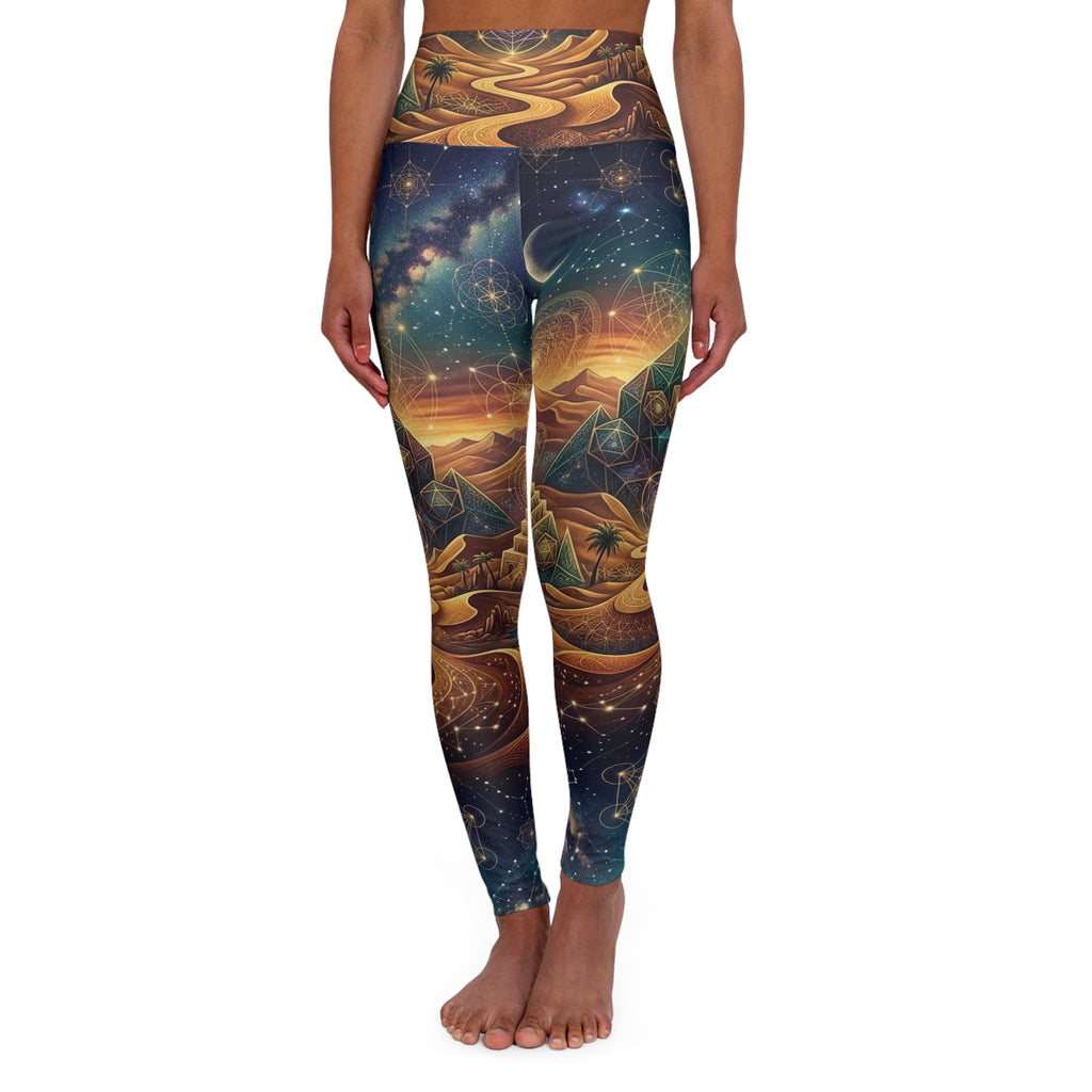 Celestial Desert Landscape Leggings | High Waisted Yoga Leggings