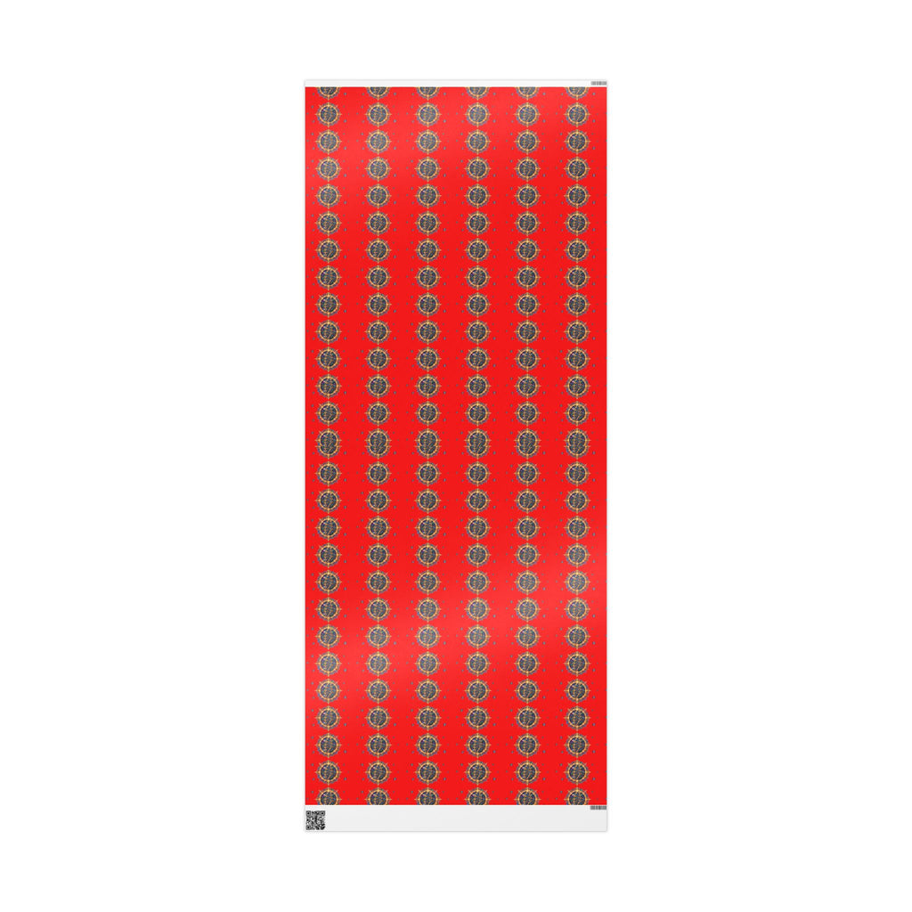 Deadhead Stars Wrapping Paper | Red Holiday Roll, grateful dead inspired
