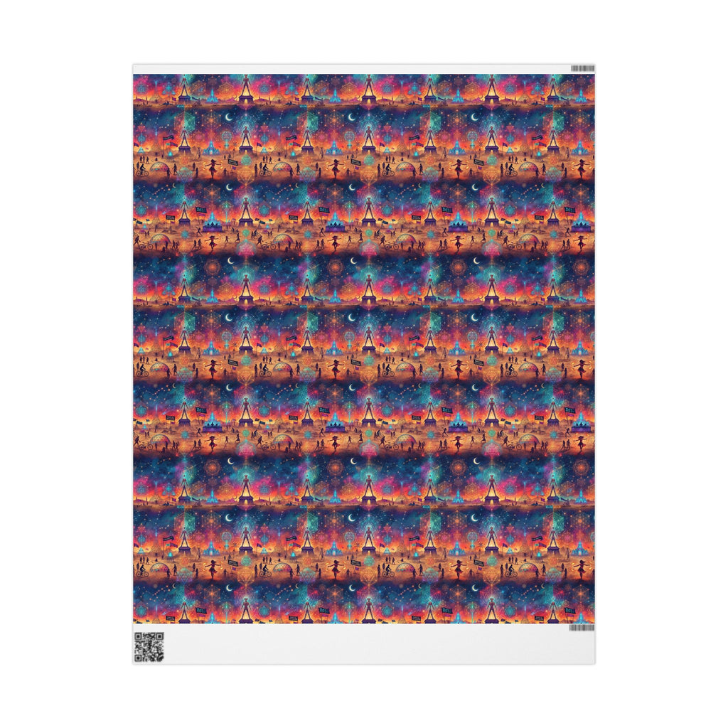 Mystical playa  Pattern Wrapping Paper | Celestial Feathers, Boho Gift Wrap