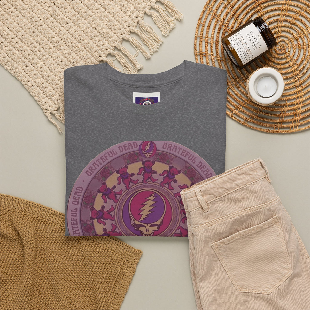 Grateful Dead Steal Your Face Mandala Tee | Psychedelic Band Shirt