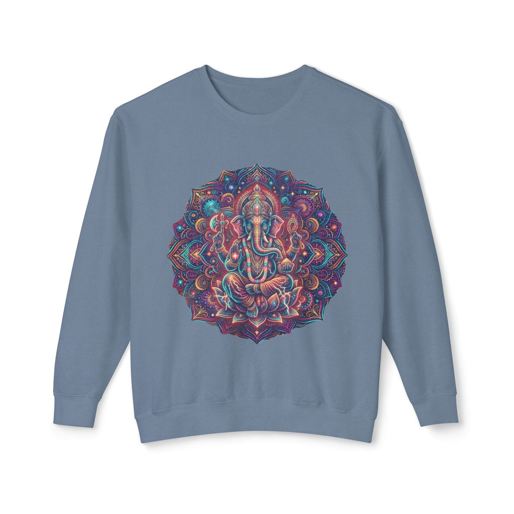 Colorful Ganesha Mandala Sweatshirt | Hindu Elephant Deity Spiritual Crewneck