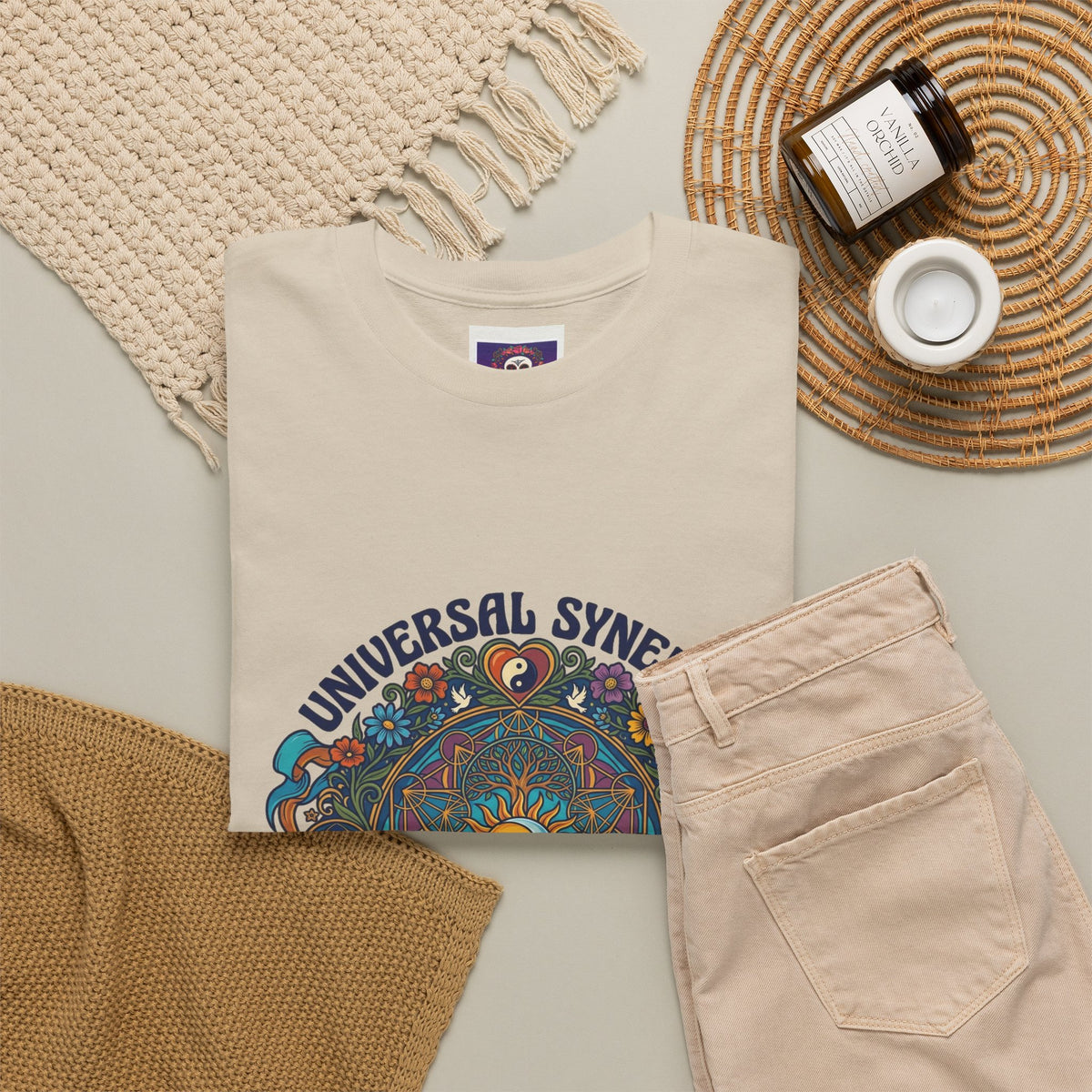 Universal Synergy Mandala T-Shirt | Love & Harmony Graphic Tee