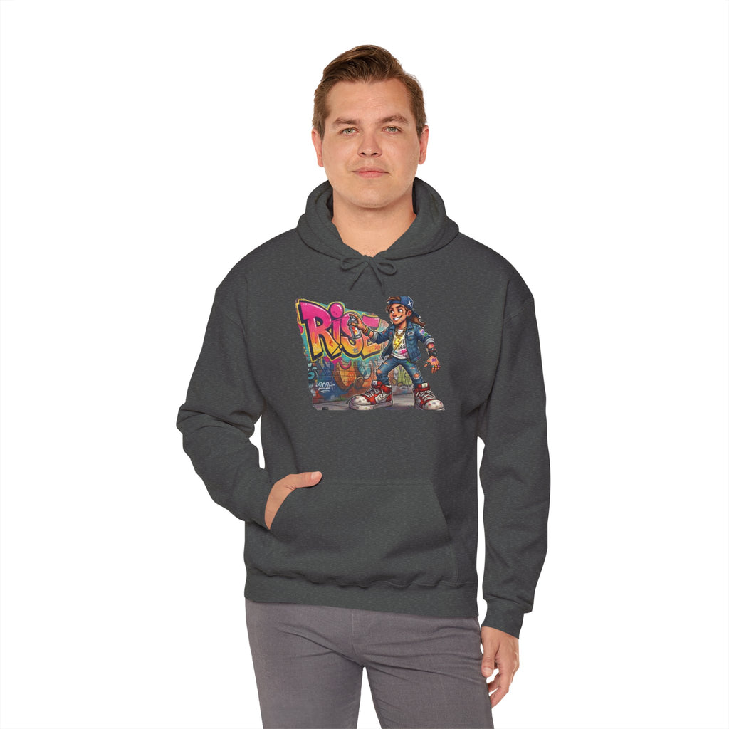 Retro Graffiti Kid Hoodie | Skate Street Art Pullover
