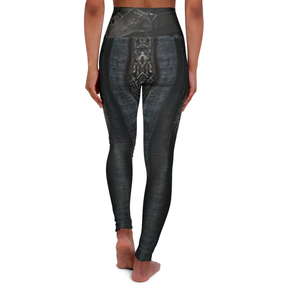 Black Snake Skin Print Leggings | High Waisted Yoga Leggings, Burning Man Festival leggings, Halloween, Concert gear, Deadhead