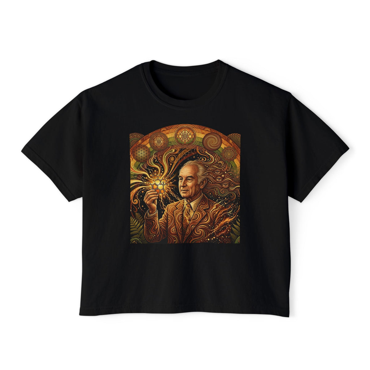Albert Hoffman , deadhead style, burning man luminary , Steampunk Inventor Portrait Tee | Vintage Scientist Illustration