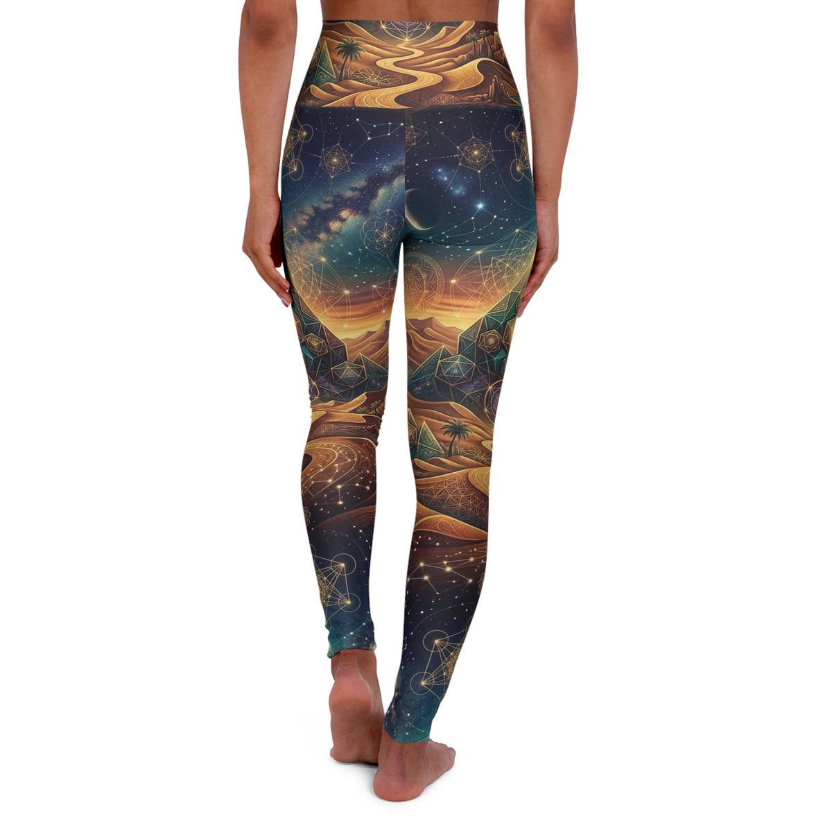 Celestial Desert Landscape Leggings | High Waisted Yoga Leggings