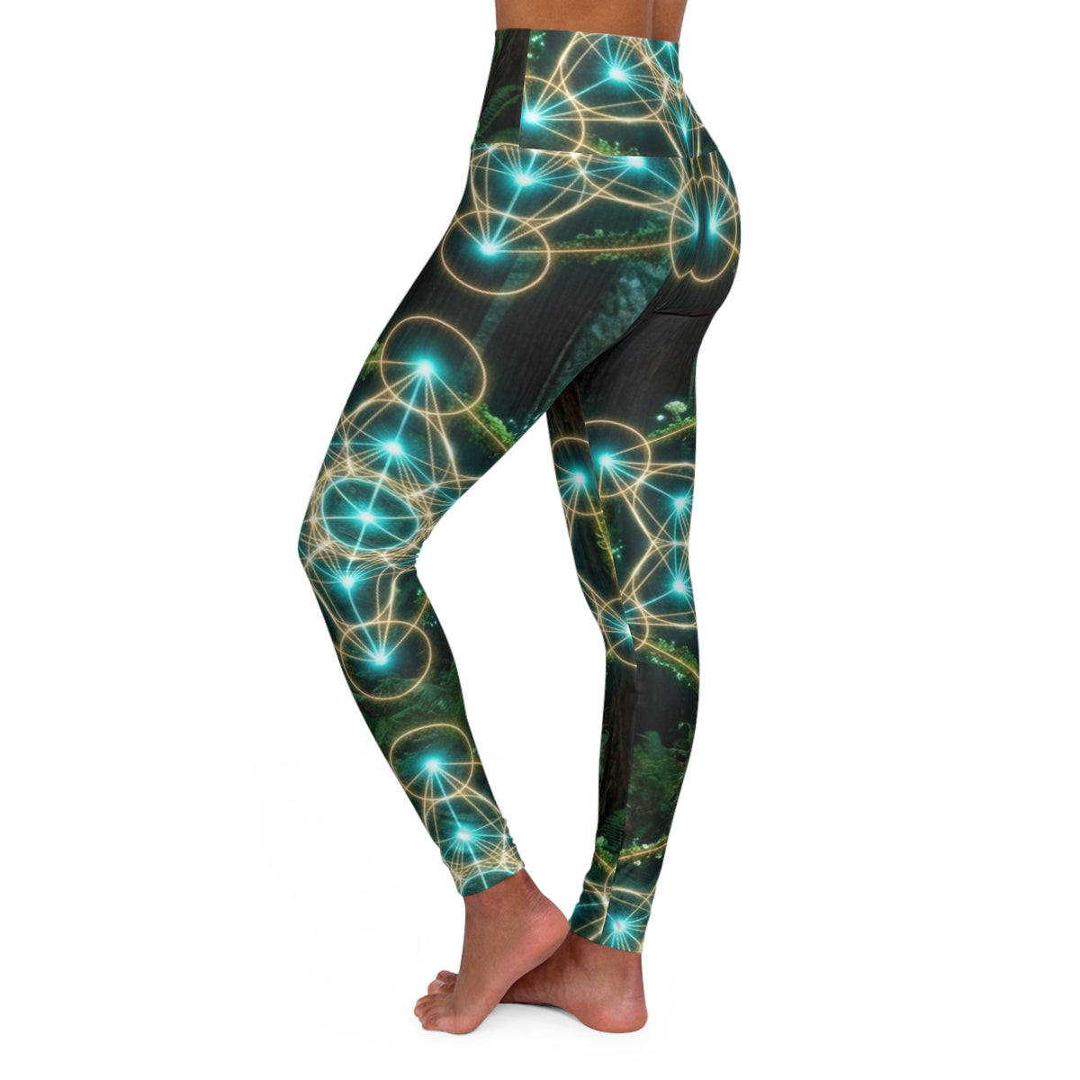 Sacred Geometry Glow leggings | High Waisted Yoga Leggings
