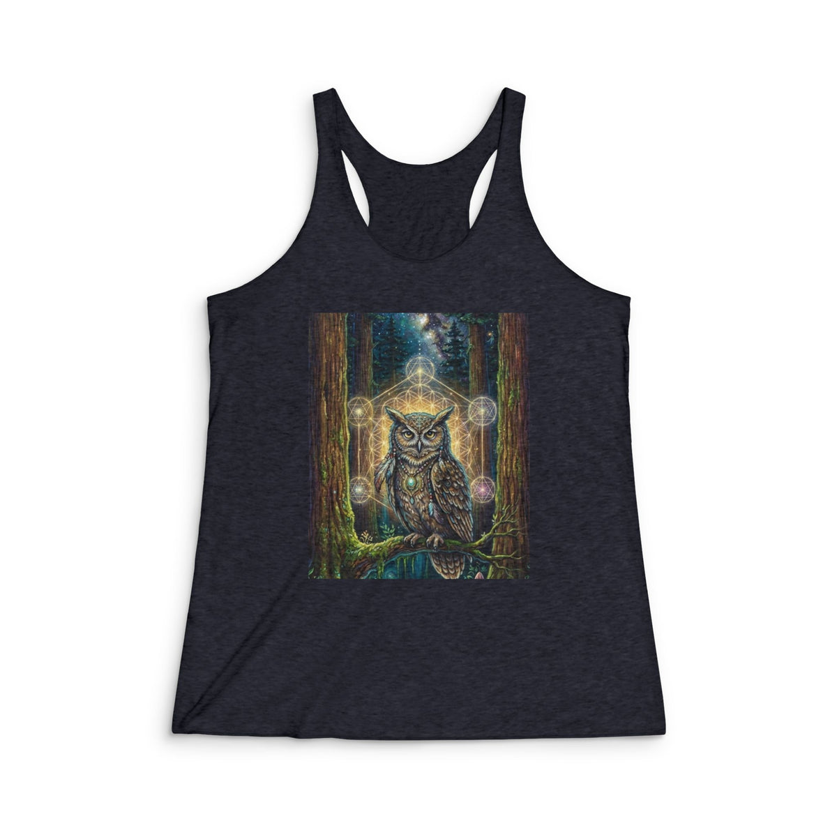 Mystical Owl Forest Painting Tank | Racerback Tank