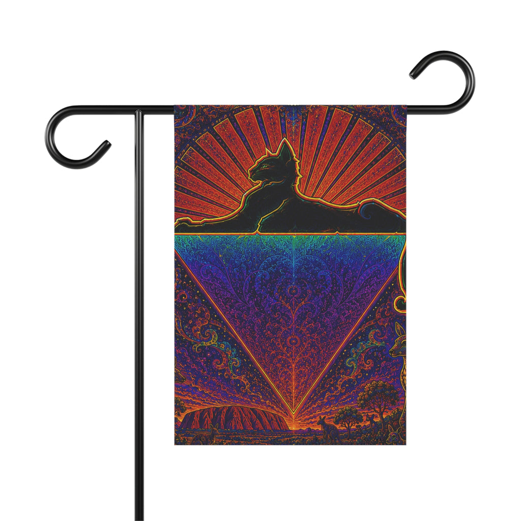 Grateful Dead Cat Pyramid Garden & House Banner | Psychedelic Steal Your Face Flag