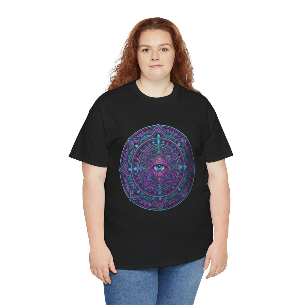 Third Eye Mandala T-Shirt | Psychedelic Spiritual Artwork, Geometric Meditation
