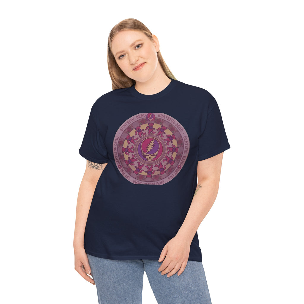 Grateful Dead Steal Your Face Mandala Tee | Psychedelic Band Shirt