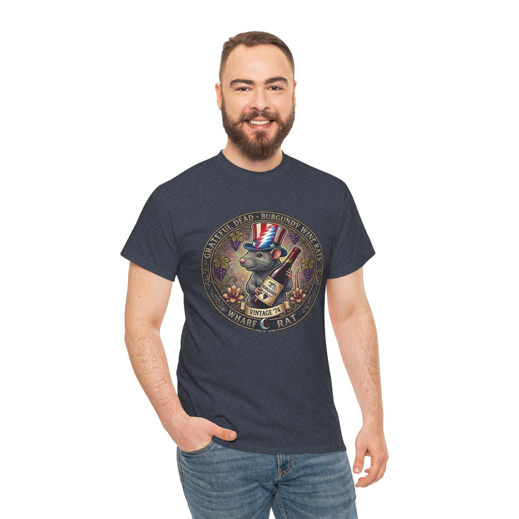 Wharf Rat Graphic Tee | Vintage Americana rat with top hat and bottle