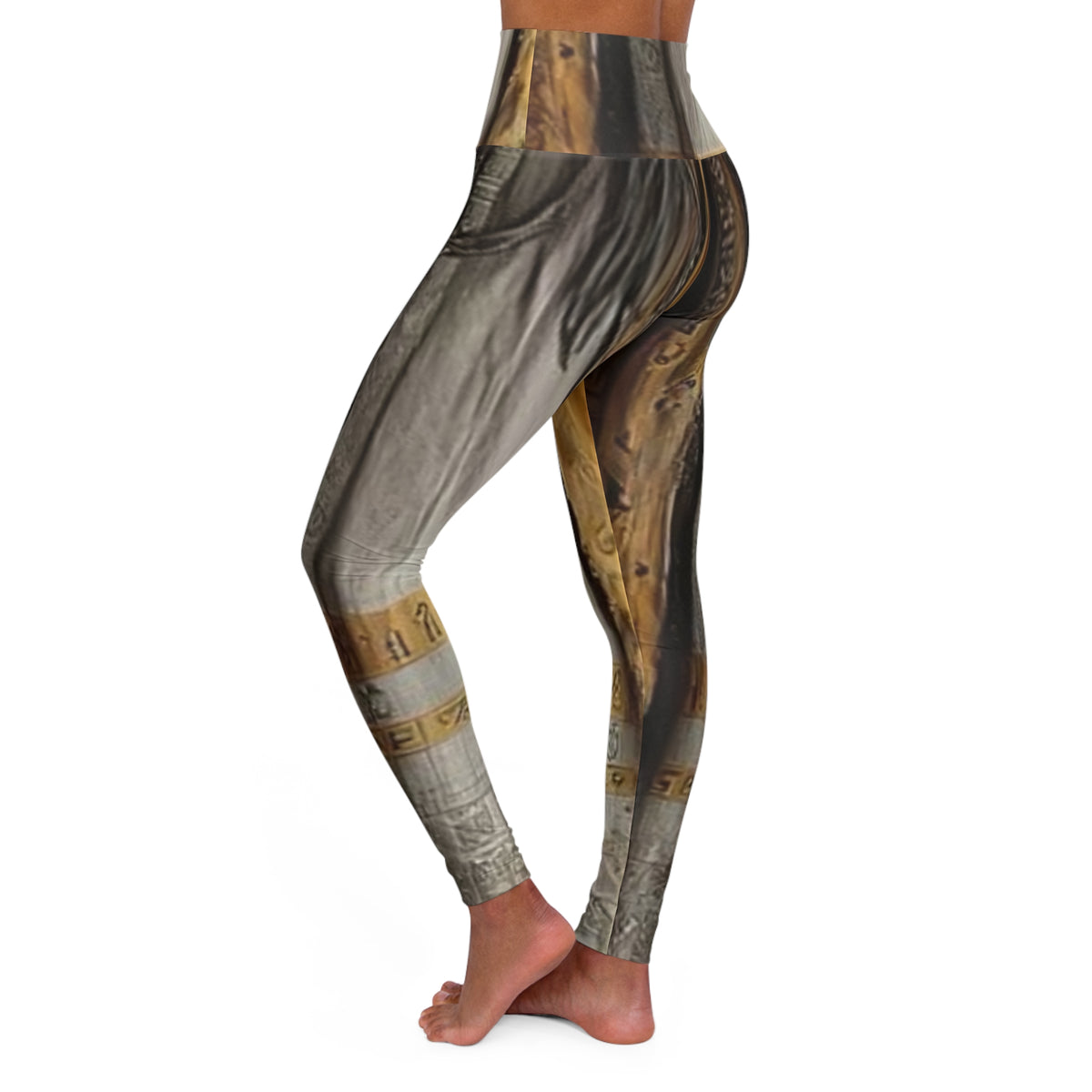Abstract Metallic Marble Leggings | High Waisted Yoga Leggings,halloween, burning man, deadhead, festival