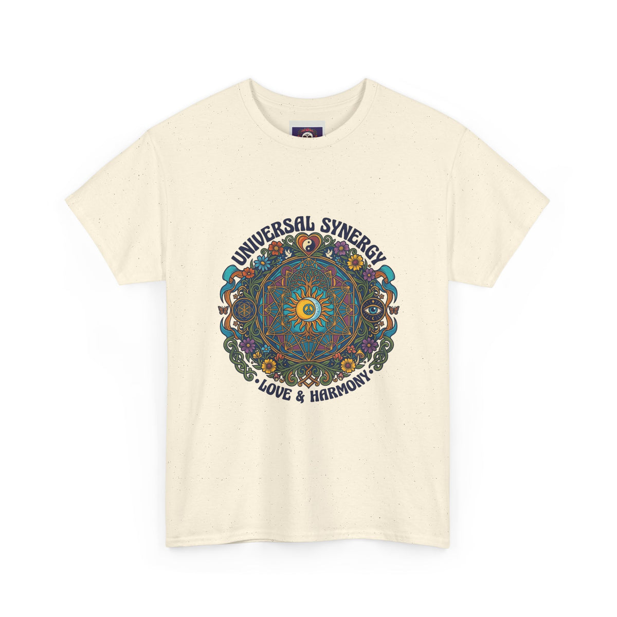 Universal Synergy Mandala T-Shirt | Love & Harmony Graphic Tee
