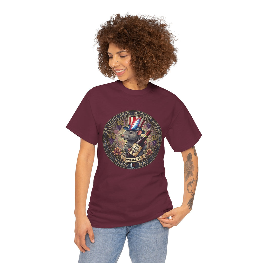 Wharf Rat Graphic Tee | Vintage Americana rat with top hat and bottle