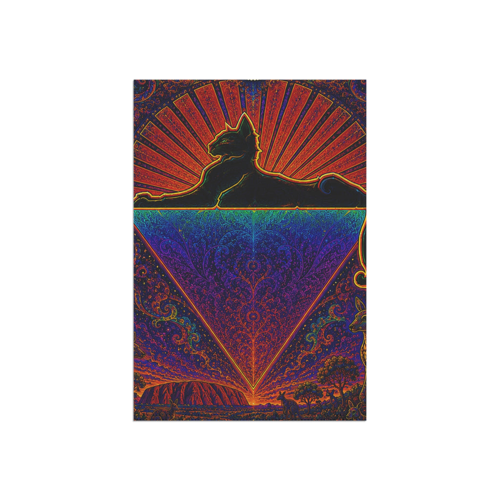 Grateful Dead Cat Pyramid Garden & House Banner | Psychedelic Steal Your Face Flag